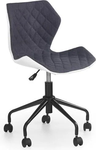 Sedia da ufficio Matrix in bianco/grigio - H 78-88 cm