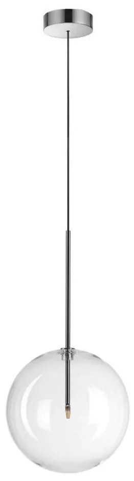 Ideal Lux - Lampadario LED a sospensione con filo EQUINOXE 1xG4/2W/230V diametro 25 cm cromo/limpido