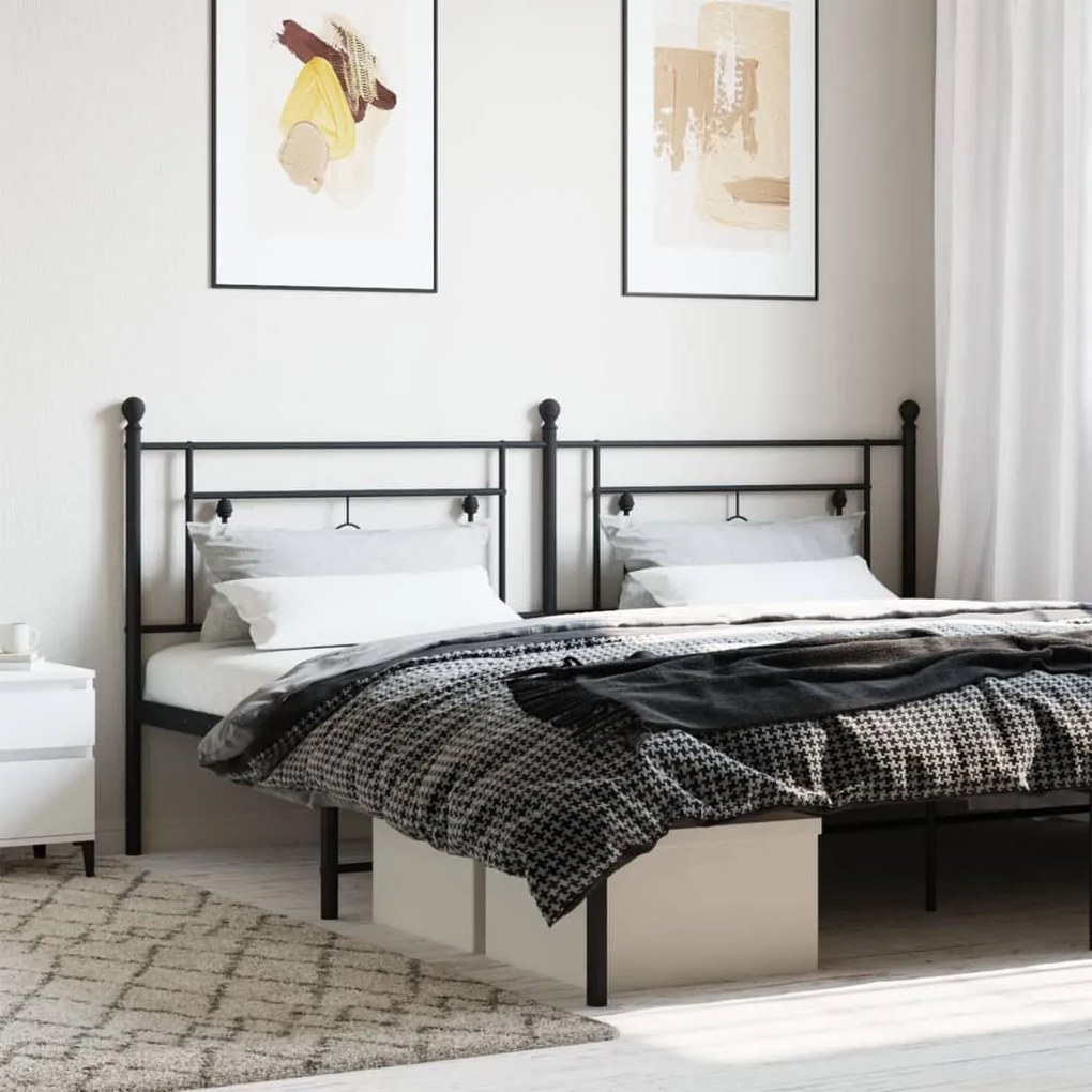 Testiera İn Metallo Nero 193 Cm /