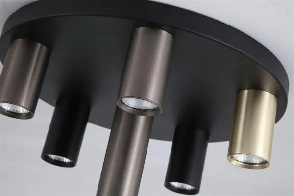 Searchlight 50570-6BK - Plafoniera TUBES 6xGU10/10W/230V Ø 40 cm