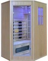 Sauna infrarossi combinata angolare, 2 posti full optional 125x110x190cm Relpunt Overest