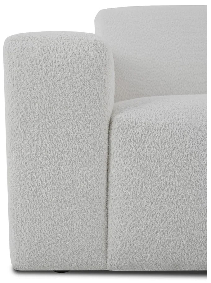 Divano angolare bianco in tessuto bouclé (angolo destro) Roxy - Scandic