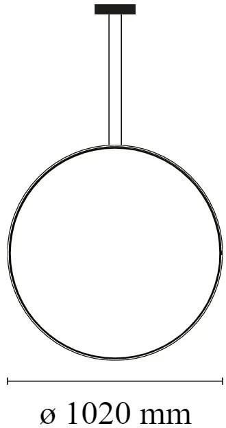 FLOS Arrangements Round Medium Lampada sospesa 102 cm a luce diffusa in alluminio nero opaco