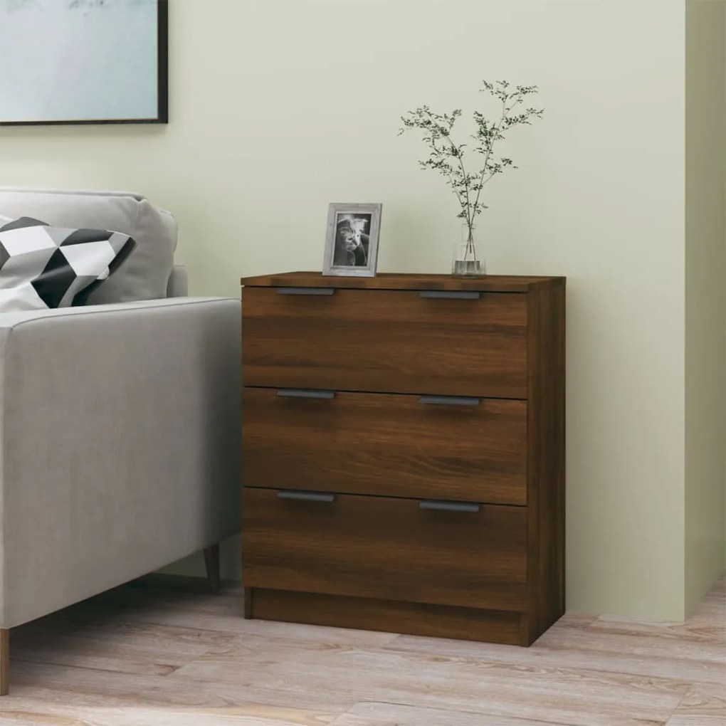 Credenza Rovere Marrone 60x30x70 Cm İn Legno Tecnico /