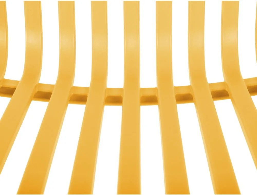 Sedia da pranzo gialla in plastica Glee – Leitmotiv