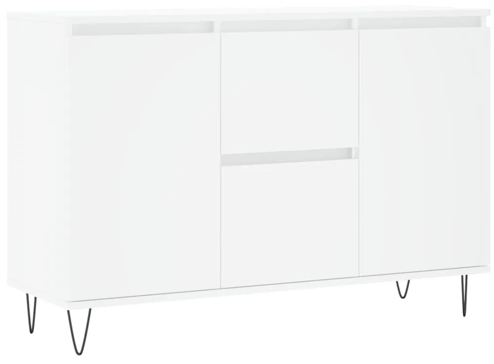 Credenza bianca 104x35x70 cm in legno multistrato