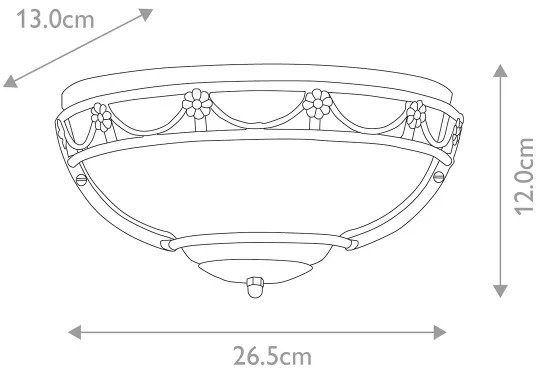 Elstead CB-WU-BLACK - Applique CARISBROOKE 1xE27/60W/230V