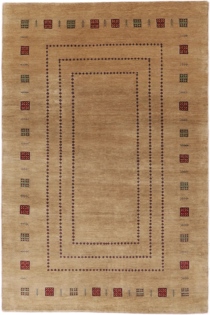 Loribaft Tappeto orientale 200 x 300 Beige (Indian) Annodato A Mano
