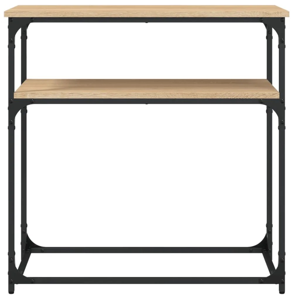 Tavolino consolle rovere sonoma 75x35,5x75cm legno multistrato