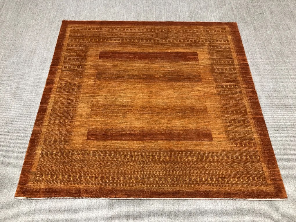 Loribaft Tappeto 200x200 Giallo (Iran) Annodato A Mano