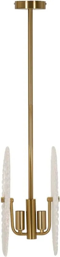 Lampadario dorato con paralume in vetro Glass – Mauro Ferretti