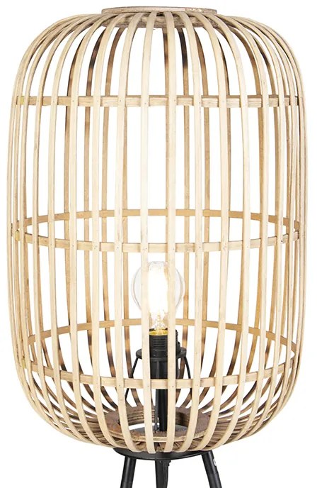 Lampada da terra rustica intelligente in rattan con WiFi A60 - Manila