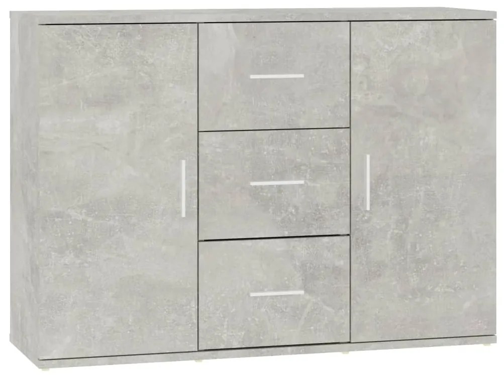 Credenza grigio cemento 91x29,5x65 cm in legno multistrato