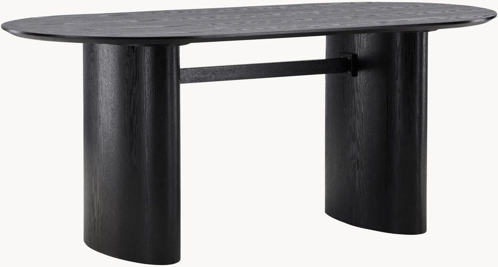 Tavolo ovale effetto legno Isolde, 180 x 90 cm
