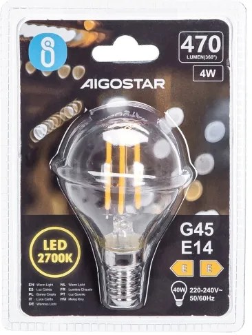 Lampadina LED G45 E14/4W/230V 2700K - Aigostar