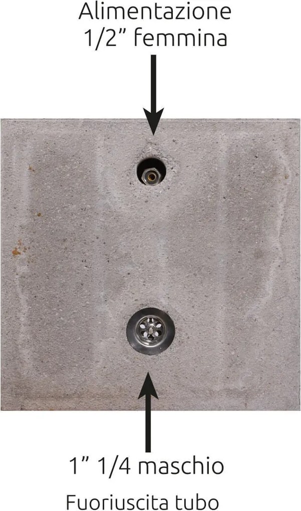 Fontana da Giardino con Rubinetto Vaschetta e Base Belfer 42/QVR Tortora...