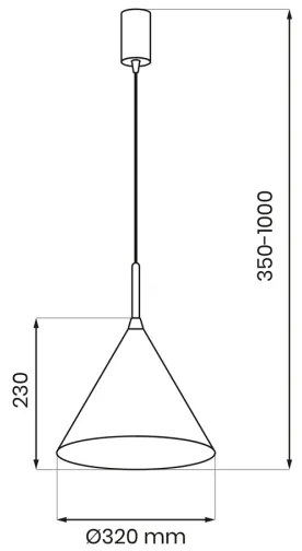 Lampadario sospeso con cavo CAPITAL 1xGX53/15W/230V Ø 32 cm crema
