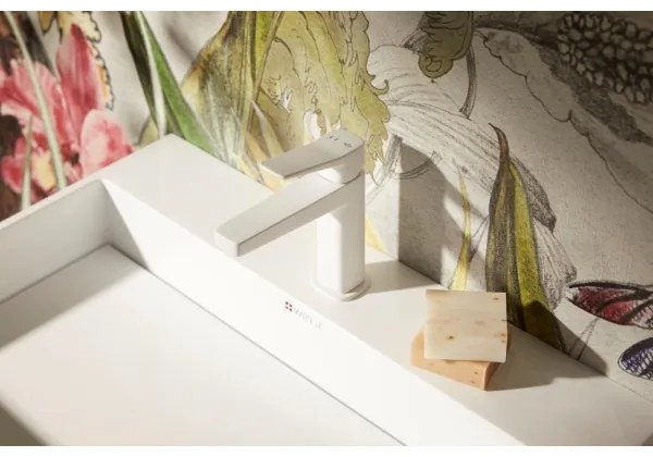 KFA Armatura 4522-815-44 - Miscelatore per lavabo + piletta MALAGA 15,9 cm, bianco