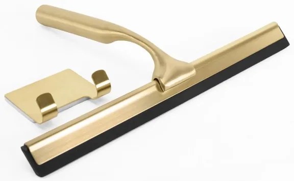 REA-72069 - Spatola per vetri con supporto, finitura oro spazzolata