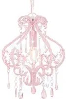 Lampadario con Perle Rosa Rotondo E14