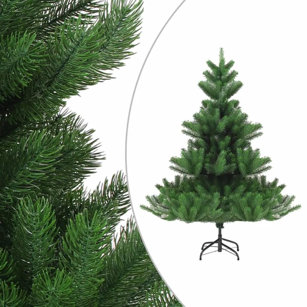 Albero Natale Artificiale Nordmann con LED Palline Verde 210 cm