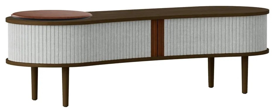Tavolo TV grigio-marrone in rovere 140x40 cm Audacious - UMAGE