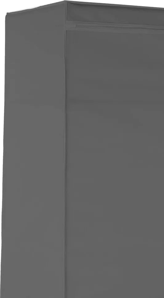 Armadio in tessuto grigio 90x160 cm Dara - Premier Housewares
