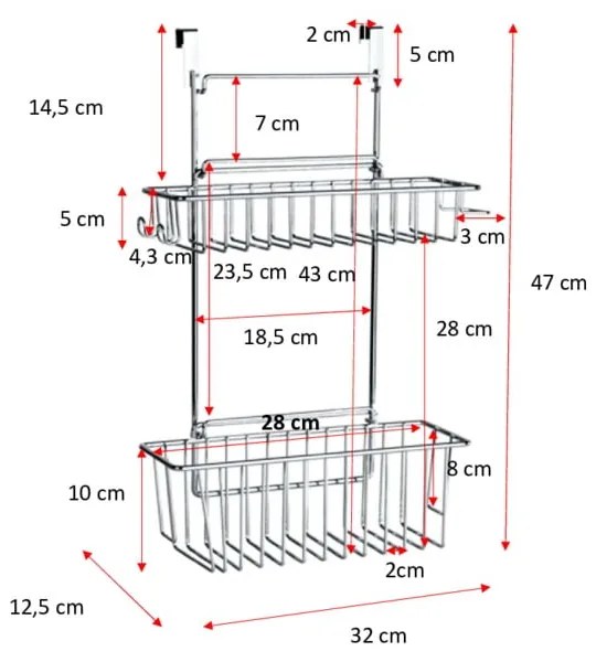 Cestino da appendere a clip Over the Door - Wenko