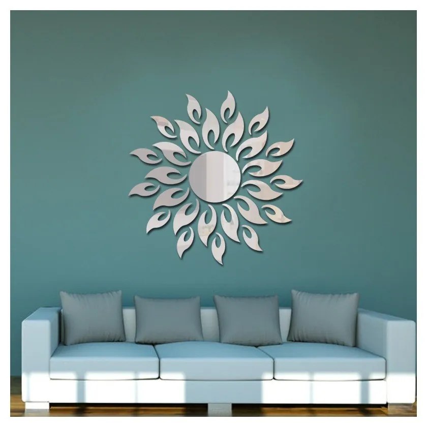 Specchio adesivo a parete Sole - Ambiance