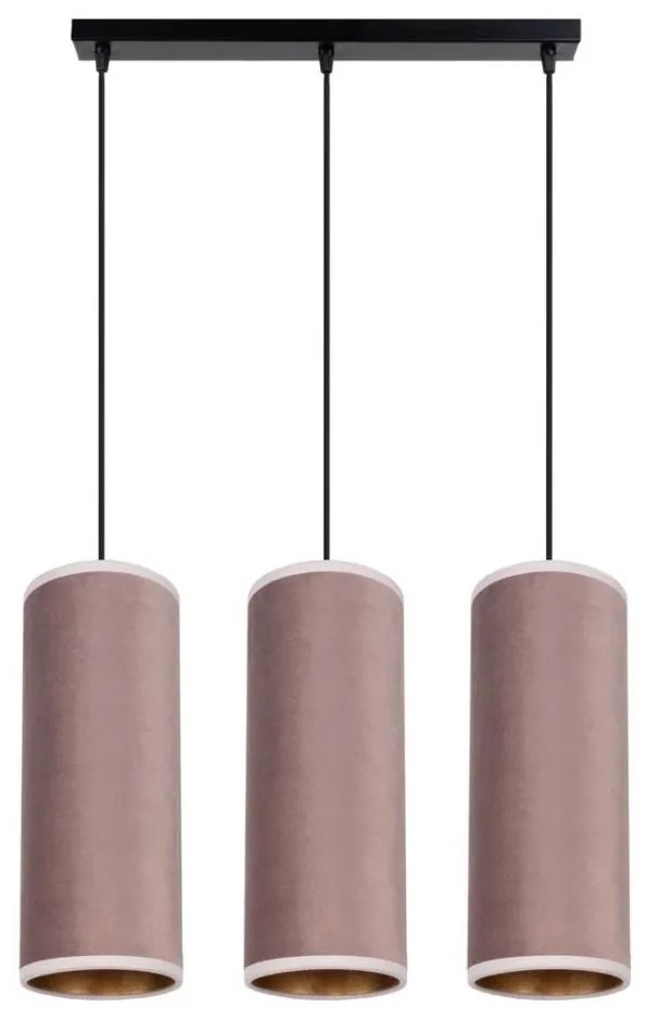 Lampadario a cavo AVALO 3xE27/60W/230V rosa/rame