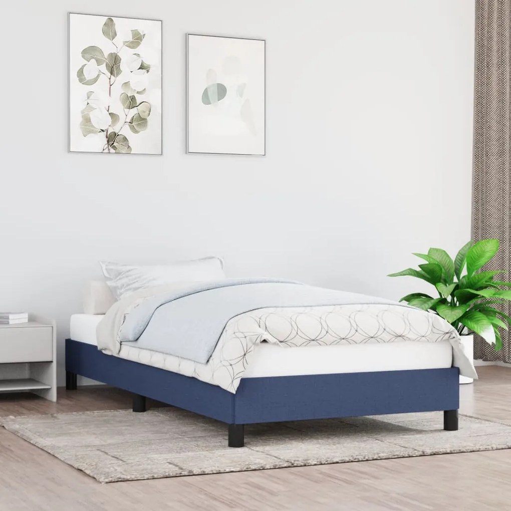 Giroletto Senza Materasso Blu 90x200 Cm İn Tessuto /
