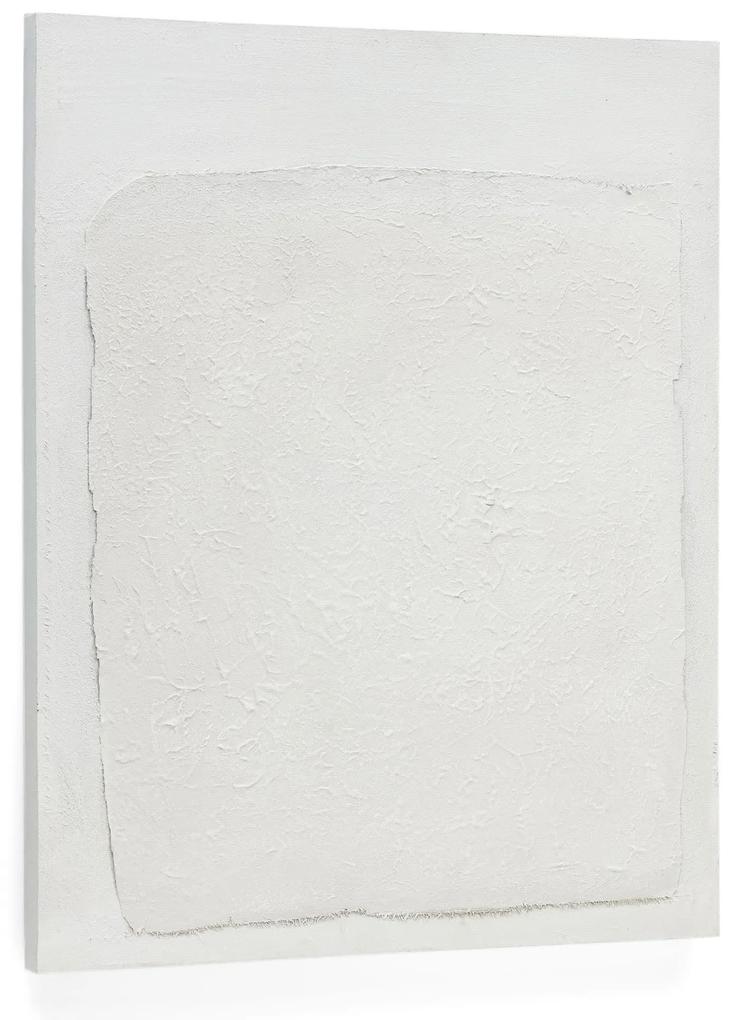Kave Home - Tela astratta Rodes bianca 80 x 100 cm