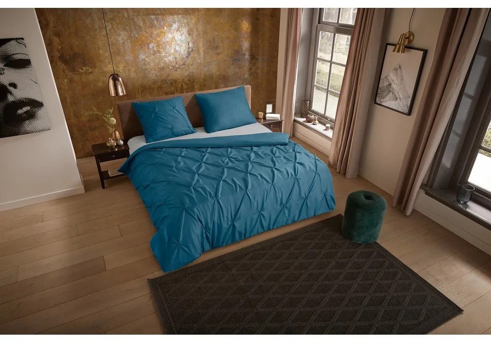 Set lenzuola letto matrimoniale in microfibra verde 200x220 cm Pure Elegance - Good Morning