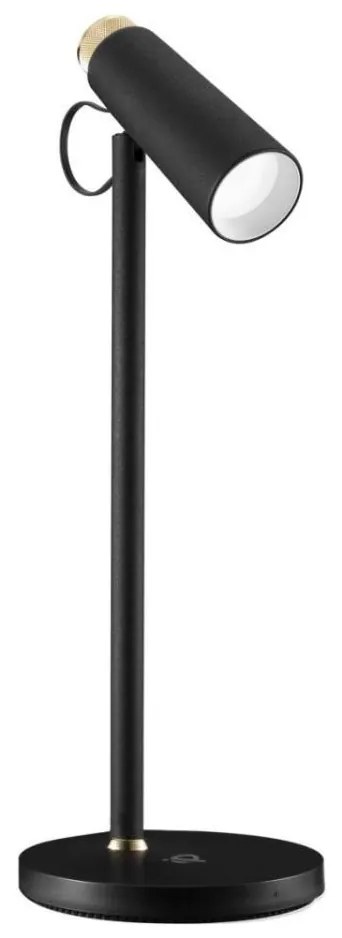 Immax 08991L- Lampada da tavolo LED dimmerabile con Qi di ricarica TIT LED/12W/230V nero
