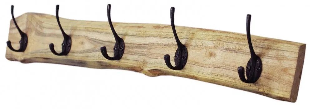 Appendiabiti Drake in Legno di Teak, Fisso, Rettangolare, 58x7x11cm
