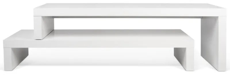 Tavolo TV Bianco Variabile Noce Cliff - TemaHome