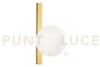 Applique a parete enoire oro 1 luce attacco e14 14x14x28cm diffusor...