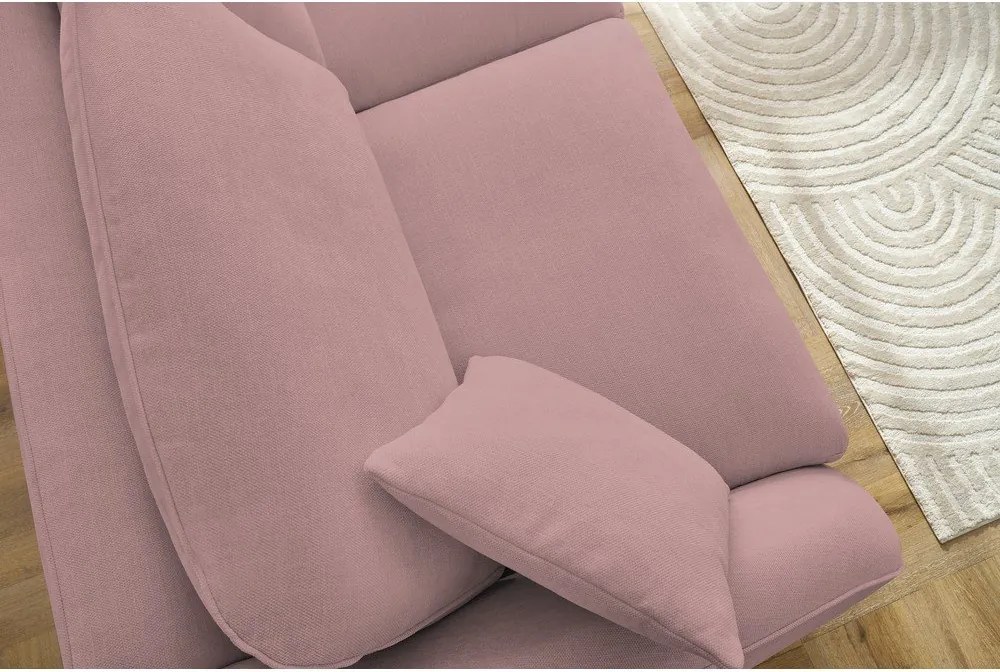 Divano in rosa chiaro allungabile 235 cm Cezanne – Bobochic Paris