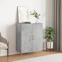 Credenza Grigio Cemento 69,5x34x90 cm in Legno Multistrato 827712