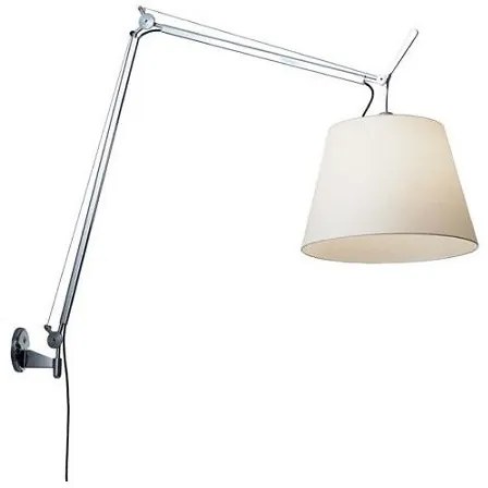 Artemide - Tolomeo Mega Applique da Parete con Dimmer Ø420 Alu/Bianco Artemide