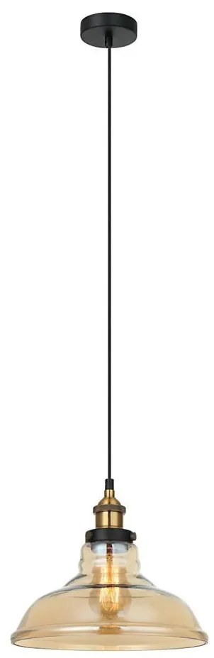 ITALUX MDM-2381/1 GD+AMB - Lampadario HUBERT 1xE27/40W/230V su cavo