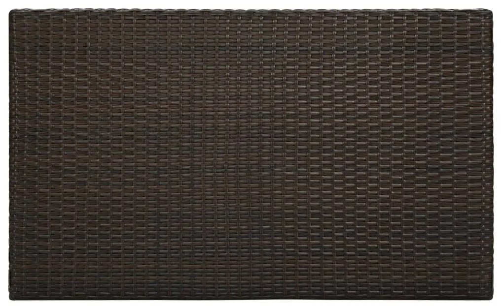 Tavolo da bar da giardino marrone 100x60,5x110,5 cm polyrattan