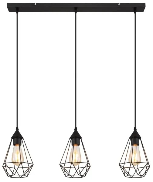 Globo 15745-3H - Lampadario a sospensione con filo ZACHARY 3xE27/60W/230V