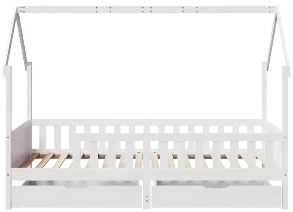 Giroletto per bambini con cassetti 90x190cm legno massello pino