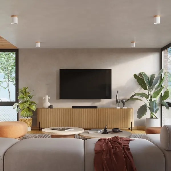 Sollux SL.1348 - Faretto RIF 1xGU10/10W/230V diametro 12 cm bianco