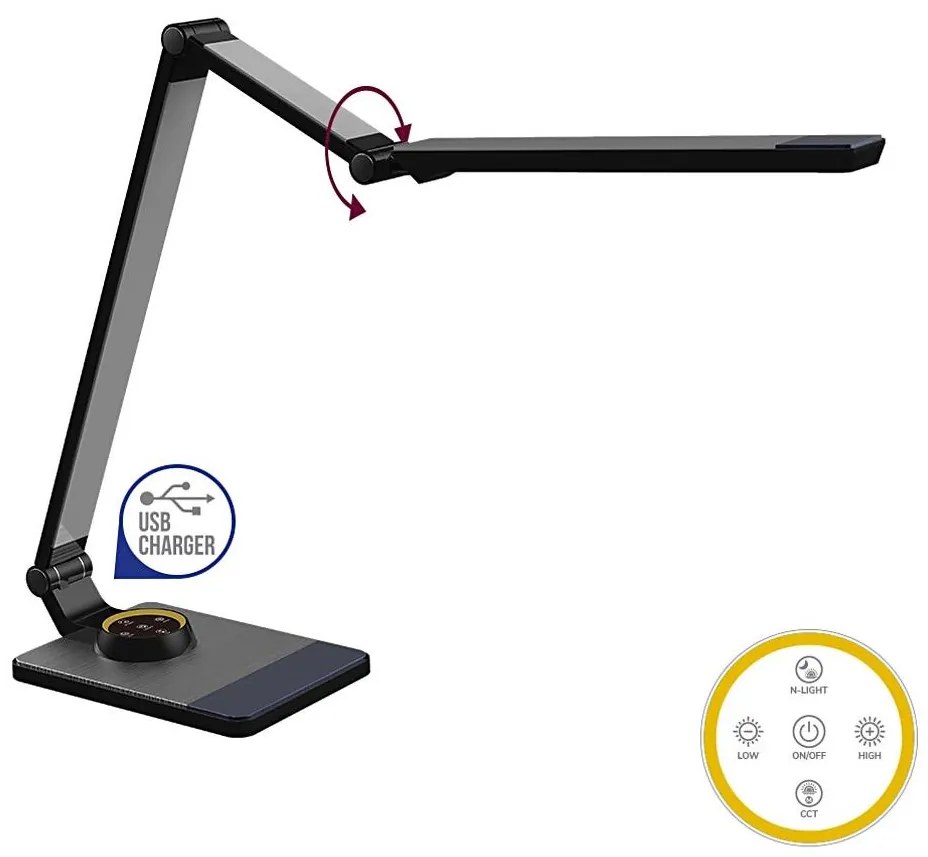 Prezent 31212 - Lampada LED da tavolo dimmerabile AKAN LED/10W/230V