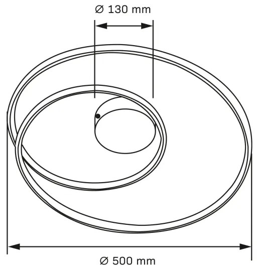 Plafoniera LED ZEFIRA LED/40W/230V 4000K diametro 50 cm antracite