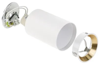 Faretto CHLOE 1xGU10/35W/230V rotondo bianco/oro