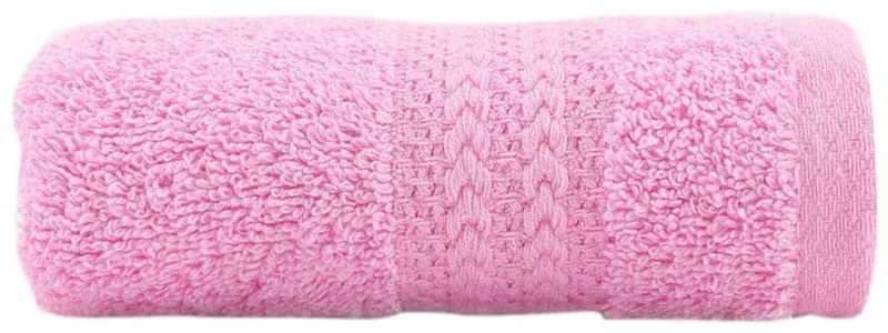 Asciugamano rosa in puro cotone, 30 x 50 cm - Foutastic