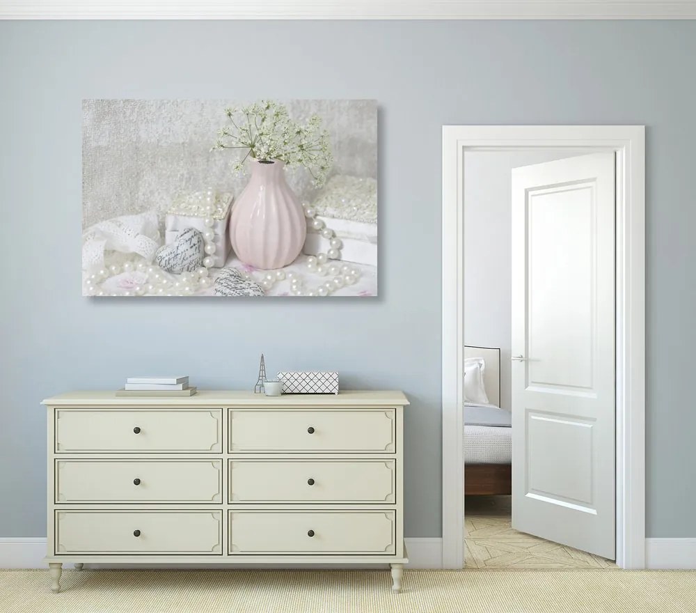 Stampa su tela – Natura morta Shabby Chic di lusso